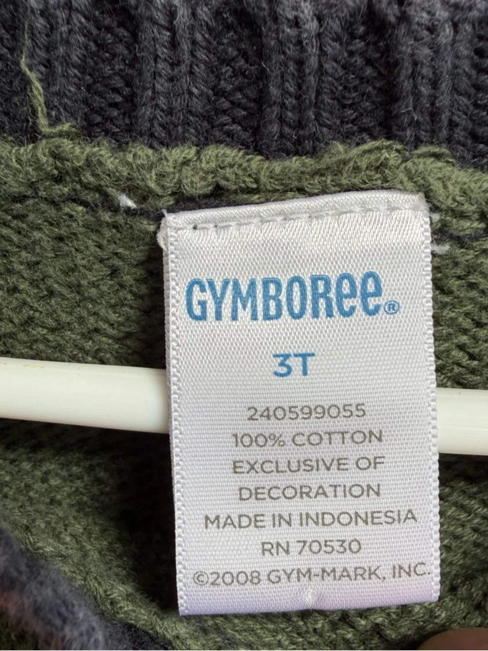 Gymboree Guitar Green & Navy Knit Sweater Top